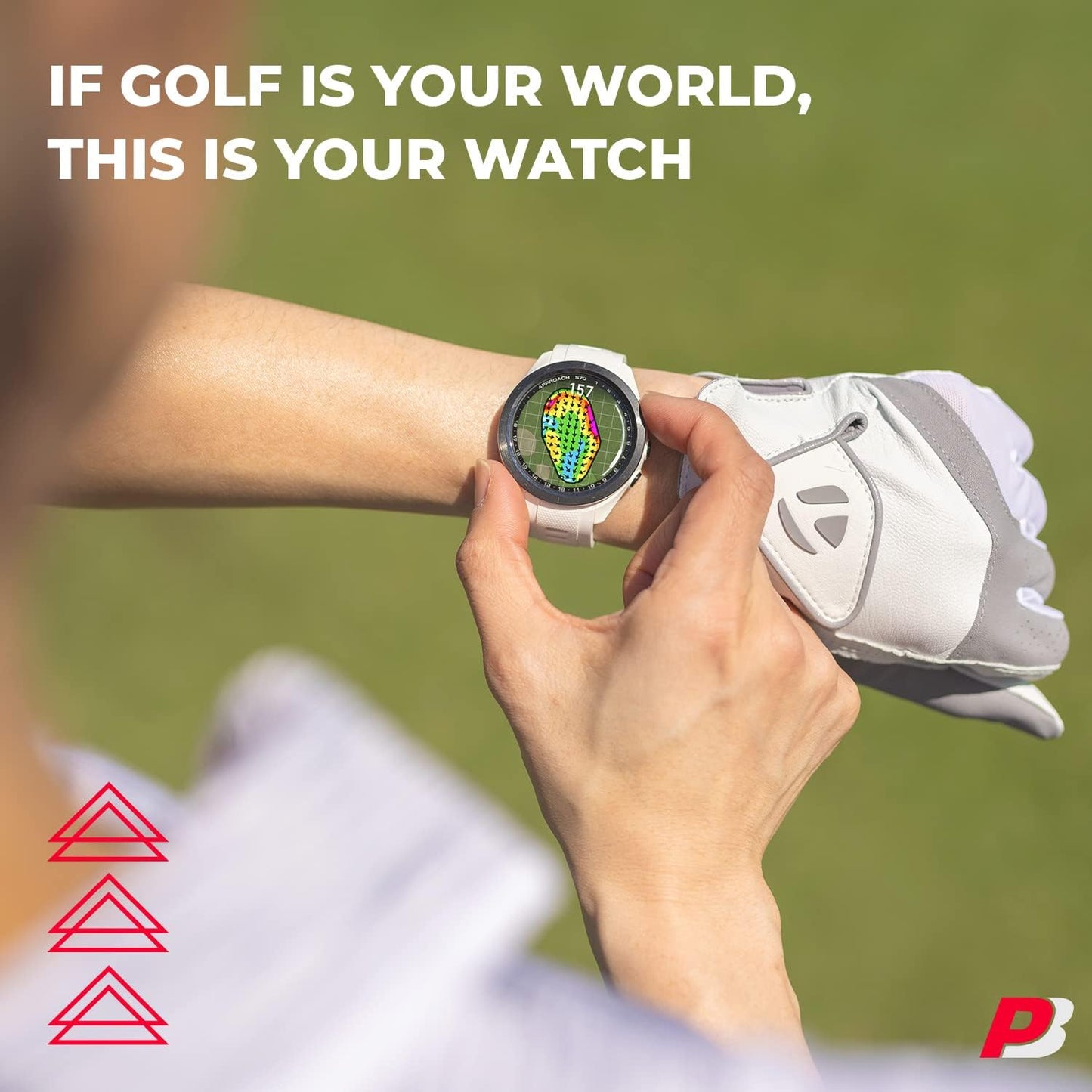 Spring Sale⛳S70 (White, 42mm) Golf GPS Watch Bundle