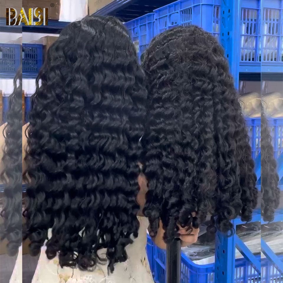 BAISI 13x4 Lace Frontal Perruque Coupe personnalisée 12 pouces en Marron 4# Vietnam Hair 300% densité plus de 20 ans d' utilisations MP50