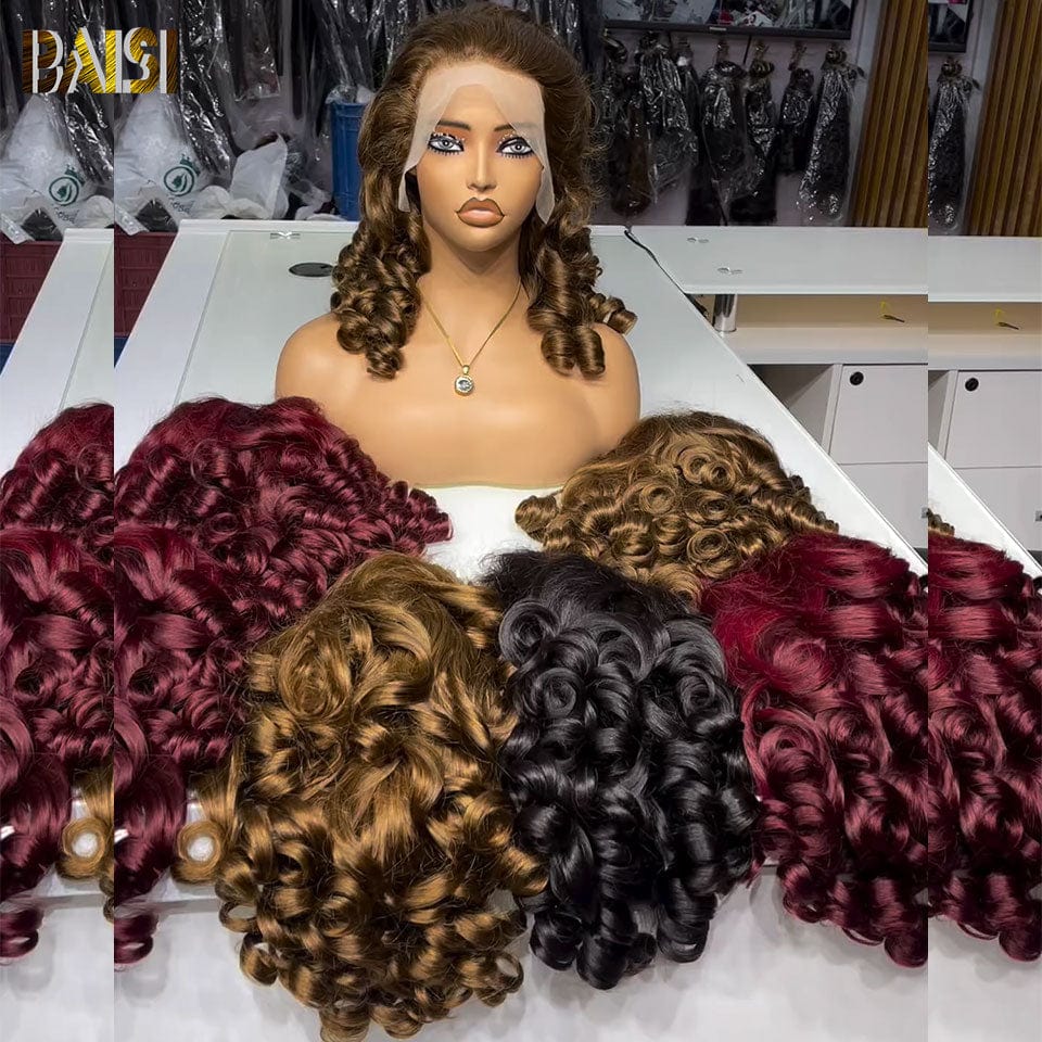 BAISI vente flash 13 Perruques bob Lisse ou curly 13X4 et 4X4 lace et san lace en 100% vrais cheveux humains 960 euro  Code: VIP100