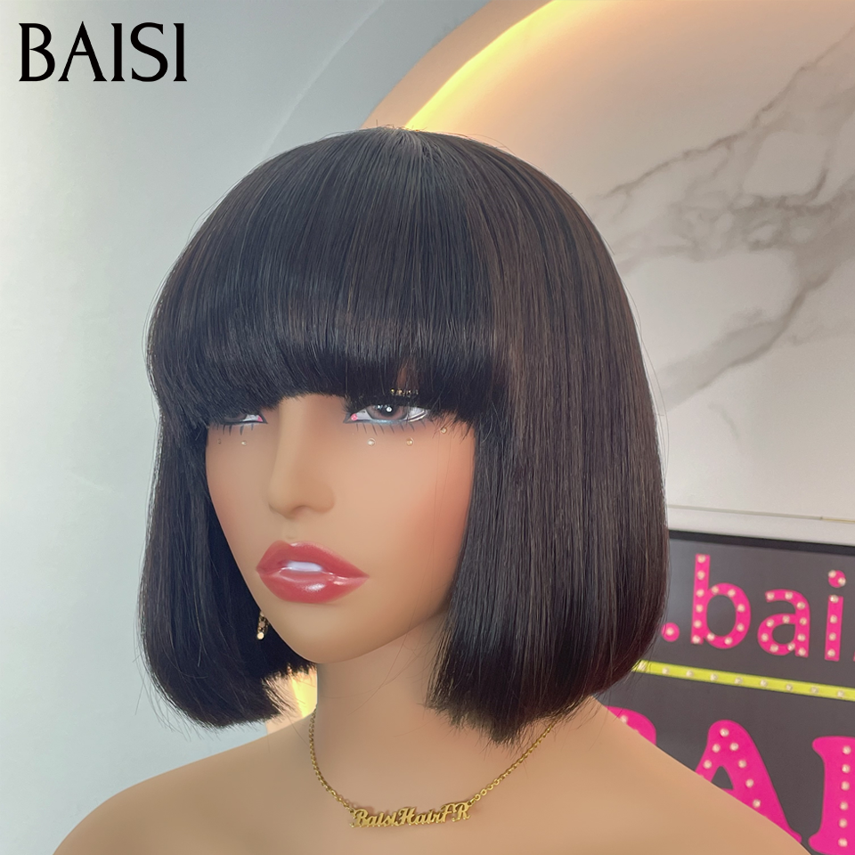 BAISI 3 Perruques 280€ bob lisse et curly en 100% vrais cheveux humains Code: VIP100