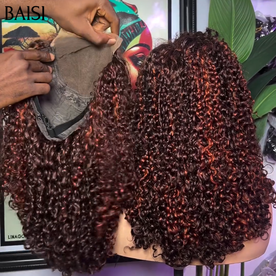 BAISI Offre Flash 13X4 Perruques de Luxe Naturelle Wave  en Couleur NOIR 300% densité  A1 Fabriquées par les cheveux double drawn mèches vièges volume en 100% Cheveux Humains