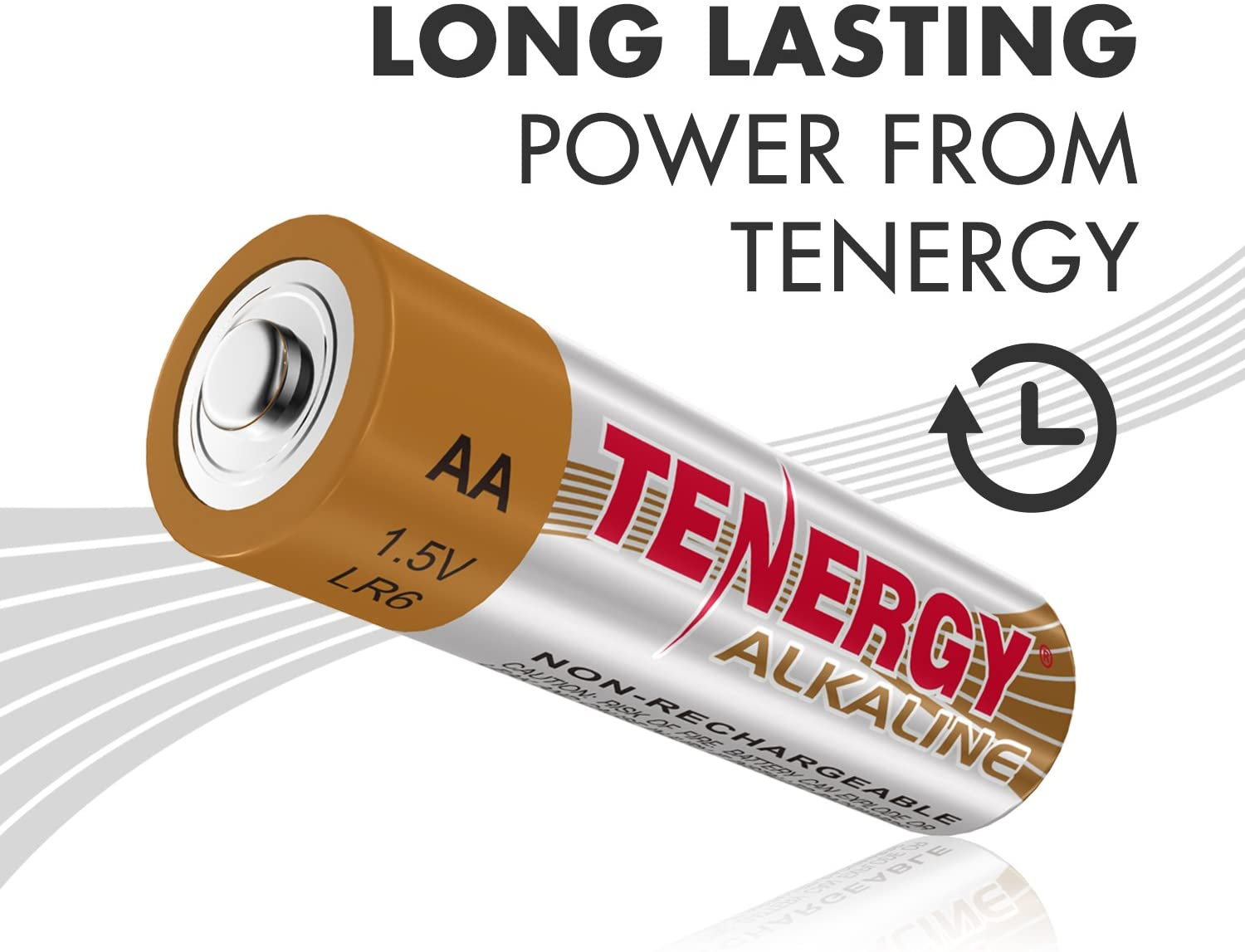 Tenergy 1.5V Alkaline Batteries, High Performance AA/AAA Battery Value Pack