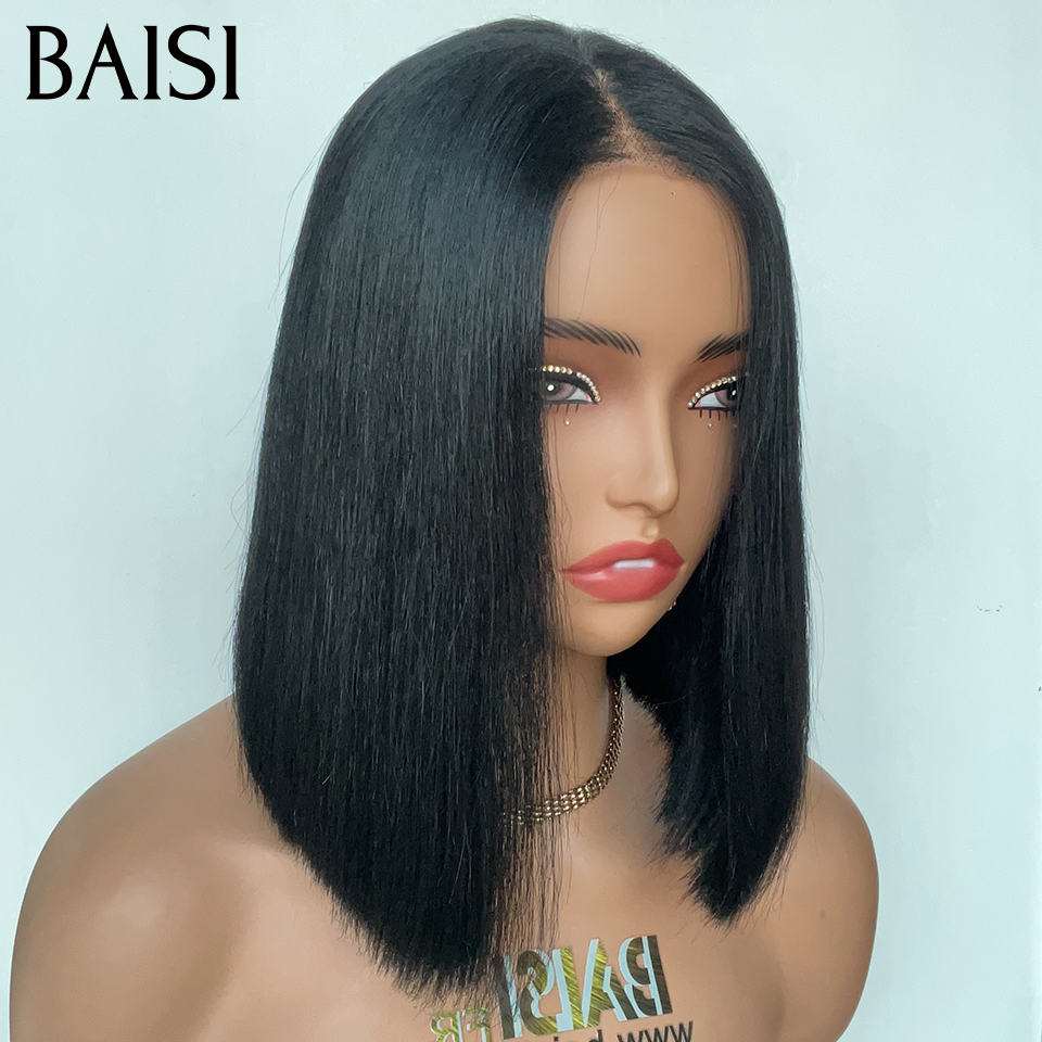 BAISI  Perruque  Bouclée Deep Wave avec Frange 12 Pouces en Couleur 4#mix27#  En 100% Vrais Cheveux Humais  106€ + 1 FER Code : BS120