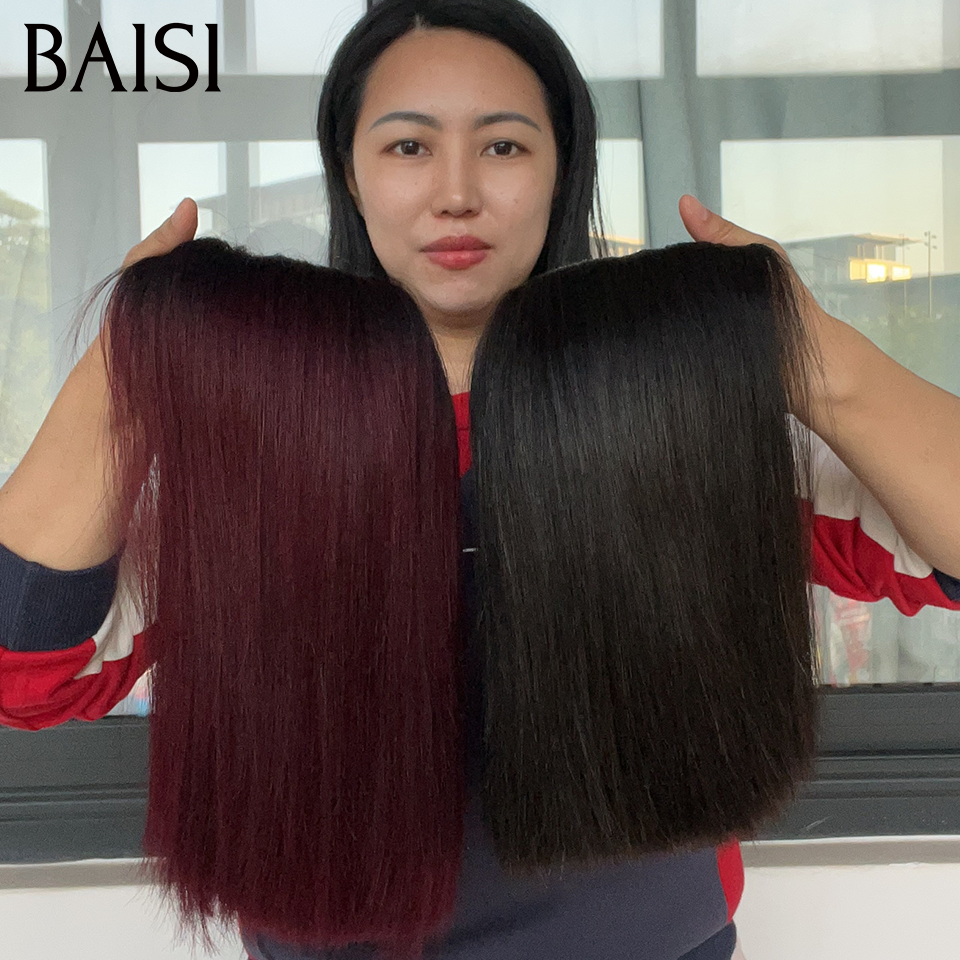 BAISI vente flash 2 Perruques 188€ SDD BONE STRAIGHT  Lisse BOB 2X6 lace  de  luxe en 100% vrais cheveux humains BS65