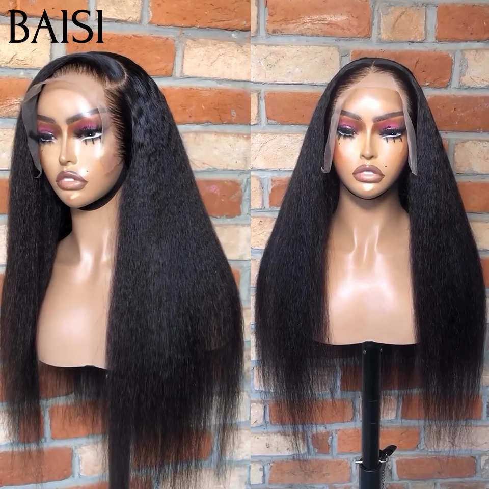 BAISI  13X4 perruque 18 Pouces 145€ ou 20 Pouces  165€  En Couleur Noir moitié prix kinky Straight en 100% cheveux humains FR38