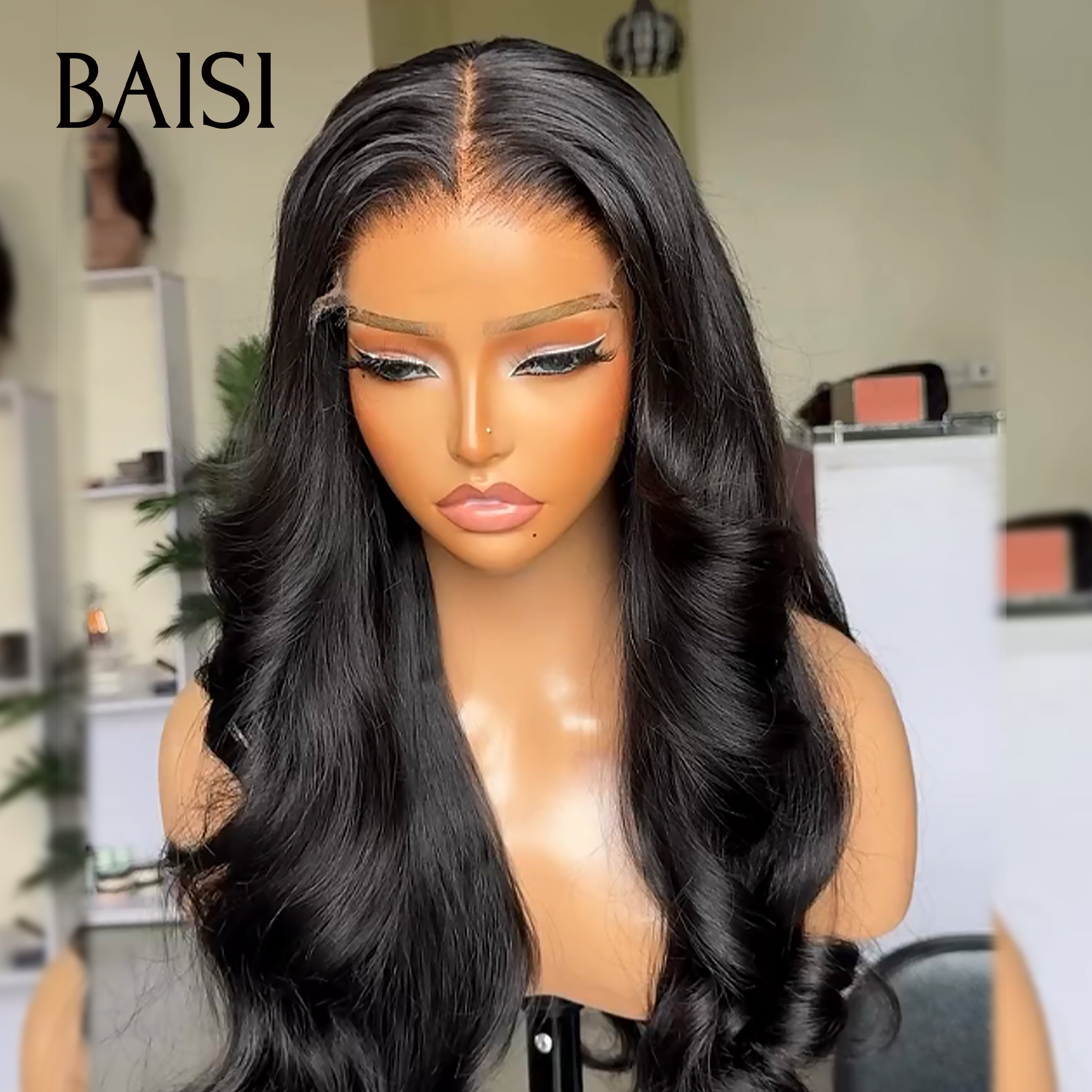 BAISI Achetez 2 perruques au prix d'usine fournisseur 13x4 Frontal Lace Perruque Body Wave En Couleur Mixed #4MIX#27 Sans Colle Lace déjà couper Facile à Porter(Pas Besoin de Code)