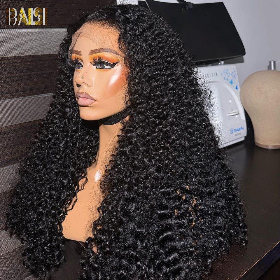 BAISI Vente Flash Perruque Naturelle En Lace Frontal Curly En 100% Cheveux Humains