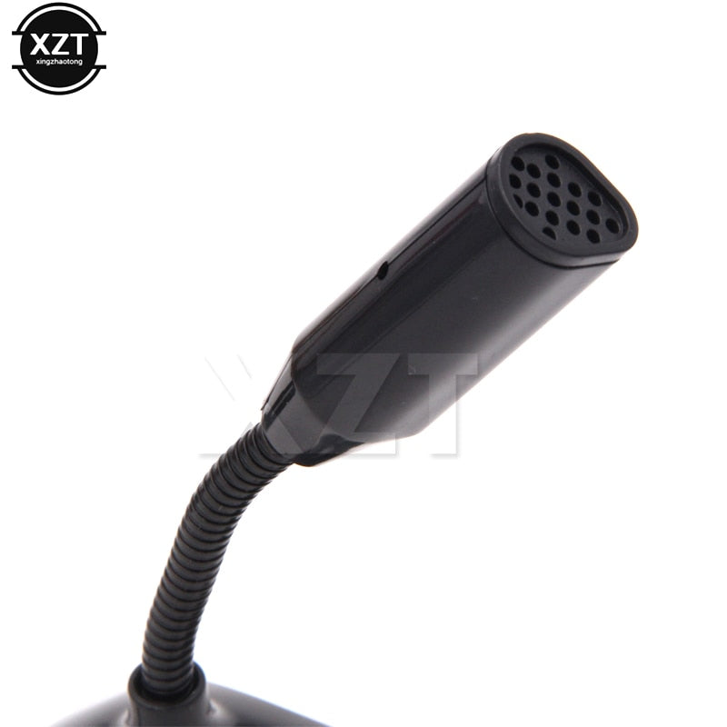 1PC Portable Studio Speech Mini USB Microphone Chatting Singing KTV Karaoke Mic With Holder For PC