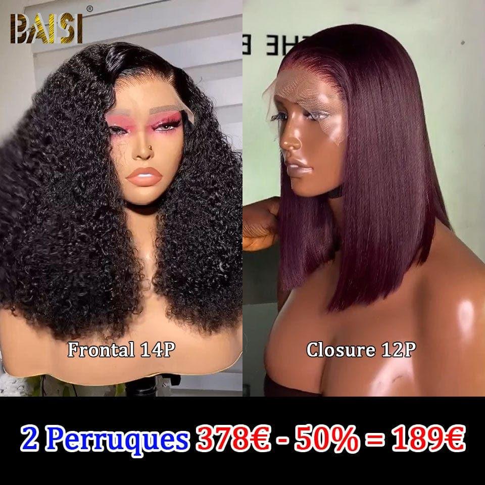 BAISI vente flash 2 perruques en Promo 189€ moitié prix en 100% vrais cheveux humains