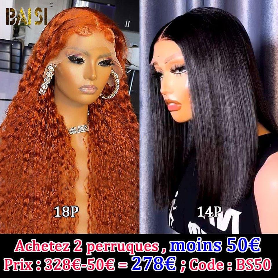 BAISI vente flash 2 perruques en 100% vrais cheveux humains 278€ CODE: BS50