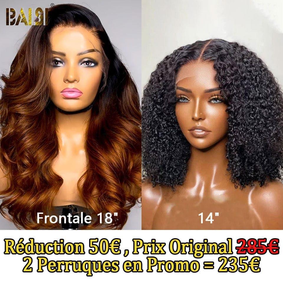 BAISI vente flash 2 perruques 285€ en 100% vrais cheveux humains CODE: BS50