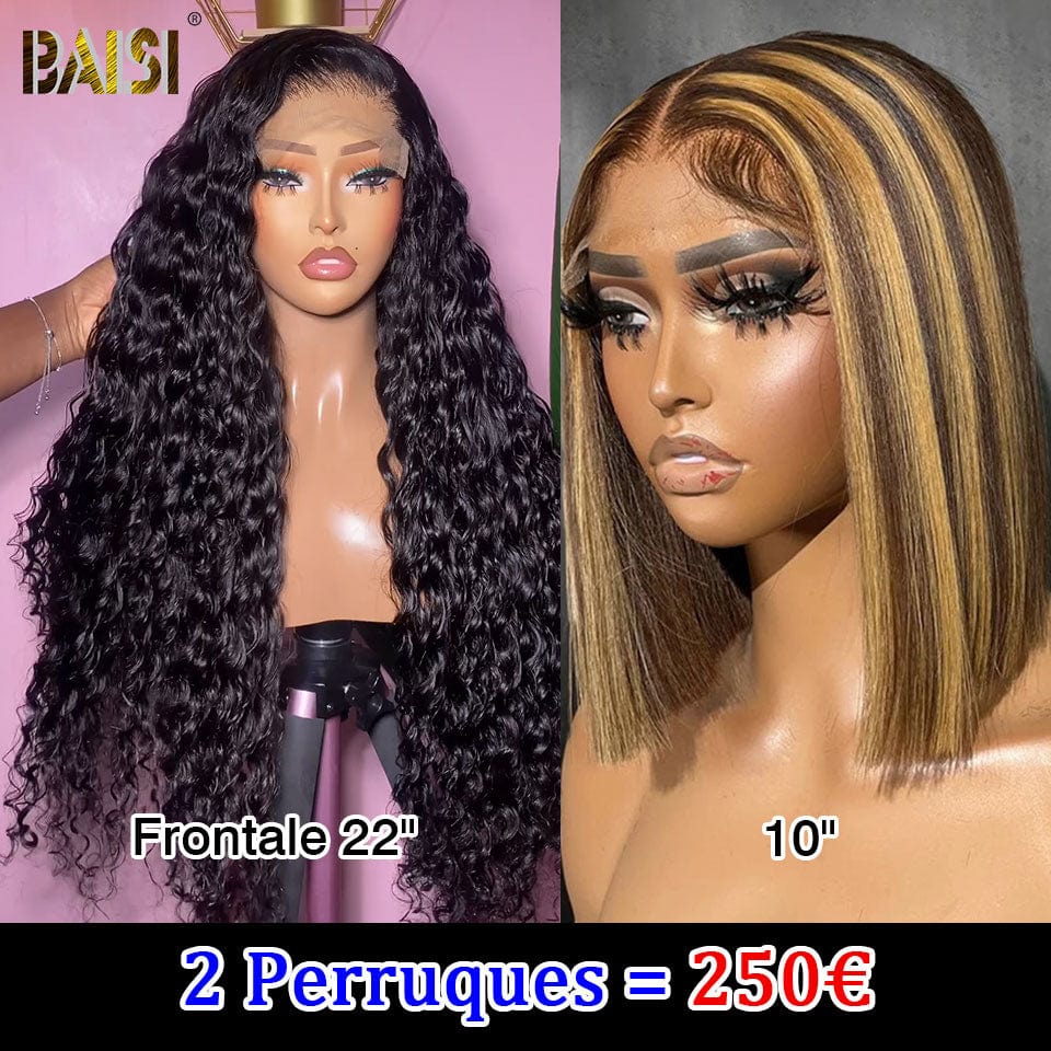 BAISI vente flash 2 perruques en 100% vrais cheveux humains 250€ FR20