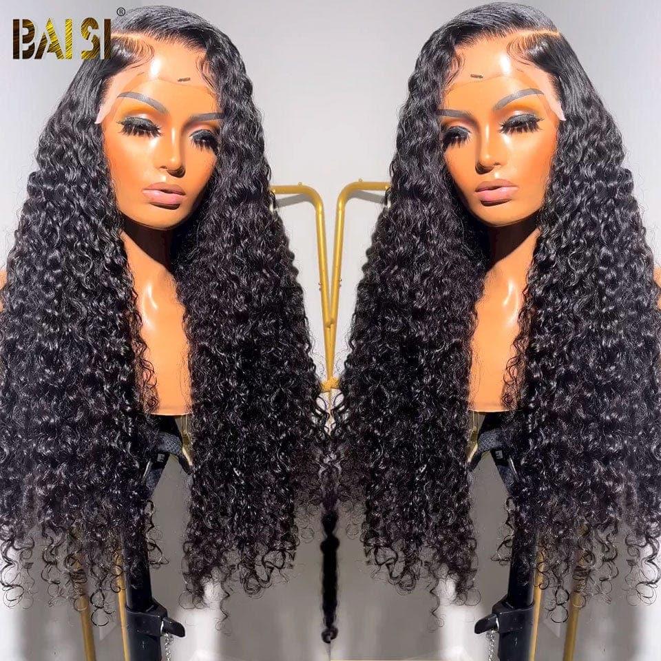 BAISI Offre Flash Perruques 65€ Pixie curly sans lace sans colle bouclé partout Noir en 100% cheveux humains FR38