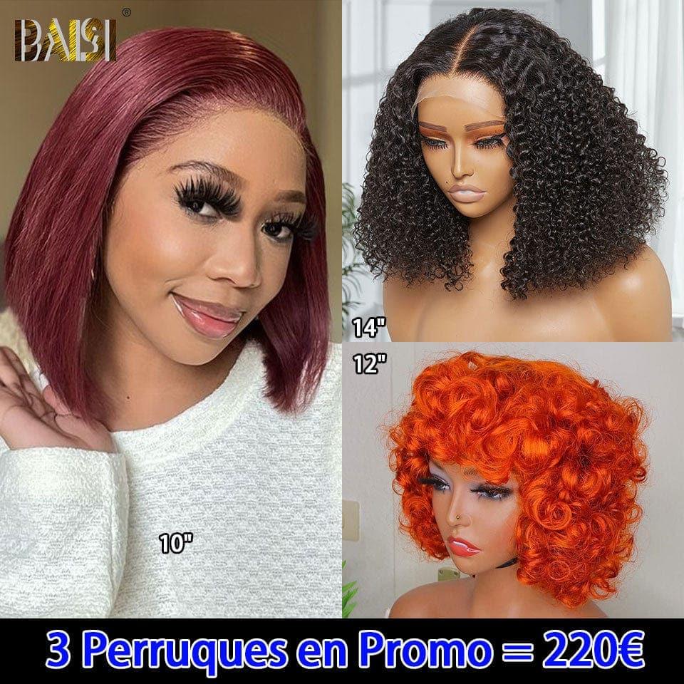 BAISI vente flash 3 perruques en Promo 220€ en 100% vrais cheveux humains  (pas besoin de code)