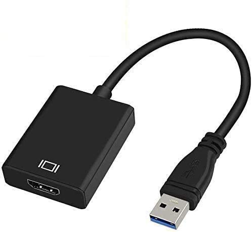 3.0 USB to HDMI Adapter, Full HD 1080P Audio and Video Multi Monitor Graphics Converter Adaptor for PC Laptop Projector HDTV Compatible with Windows XP 7/8/8.1/10