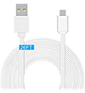 16.4FT Power Extension Cable for Neos SmartCam, Nest Camera Indoor, YI Camera, Blink Camera Indoor, WyzeCam Pan, Netvue, Arlo Q etc. USB Charging Cable/Data Sync Cord for Surveillance Cameras