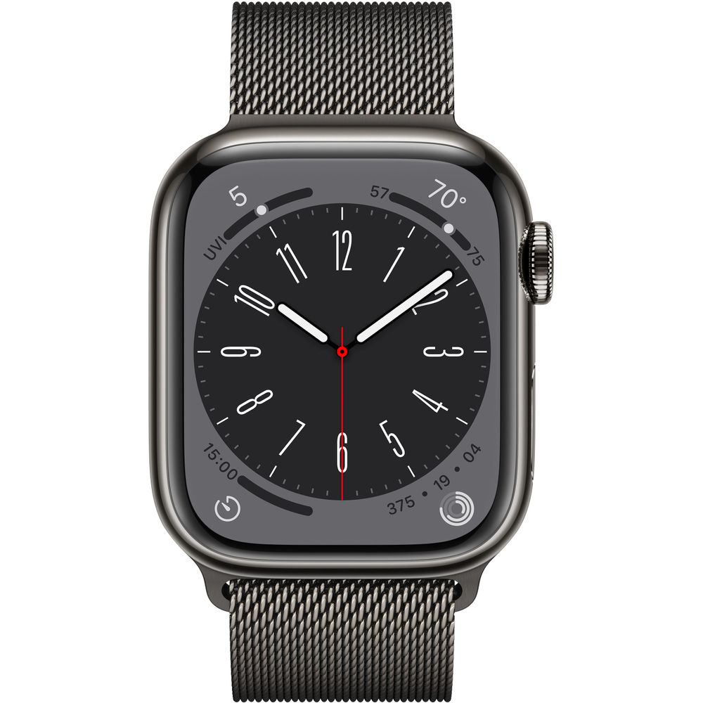 Apple Watch Gen 8 Series 8 Cell 41mm Graphite Stainless Steel - Graphite Milanese Loop MNJL3LL/A