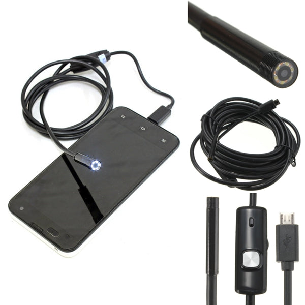 1M-3.5M 5.5mm 6 LED Waterproof Endoscope Borescope Inspection Camera for Android Phone Tablet PC