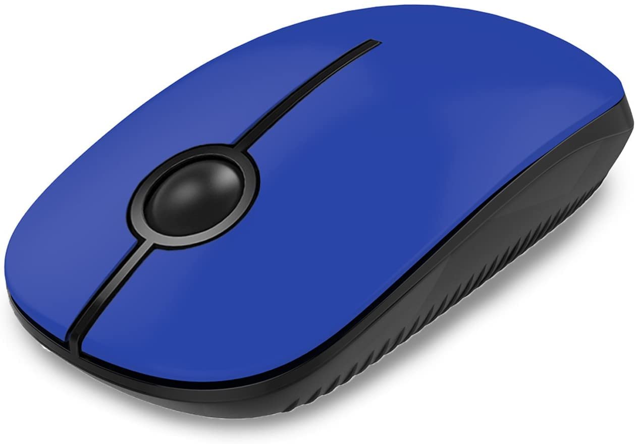 2.4G Wireless Computer Mouse, Widely Compatibility Mice with Nano receiver for PC, Tablet, Laptop and Windows/Mac/Linux, Smooth and Silent, Blue