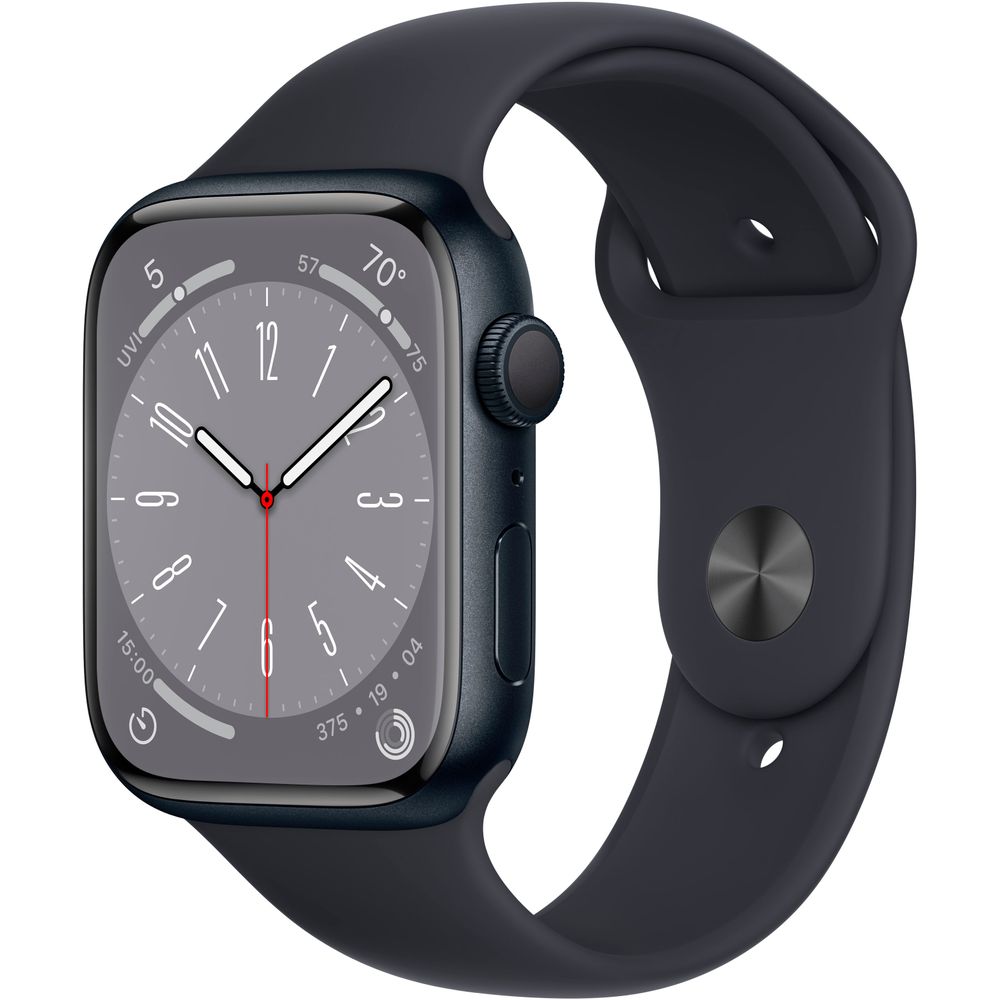 Apple Watch Gen 8 Series 8 45mm Midnight Aluminum - Midnight Sport Band MNUL3LL/A