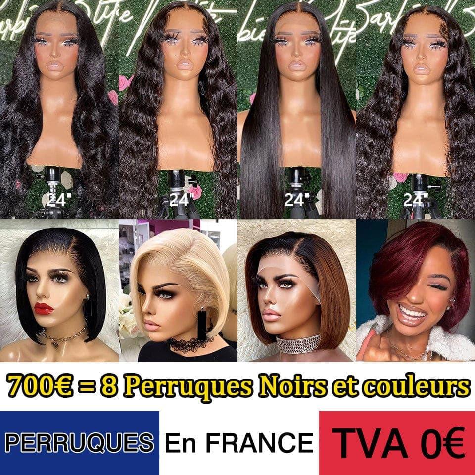 BAISI vente flash 8 perruques en 100% vrais cheveux humains 700 euro (pas besoin de code)