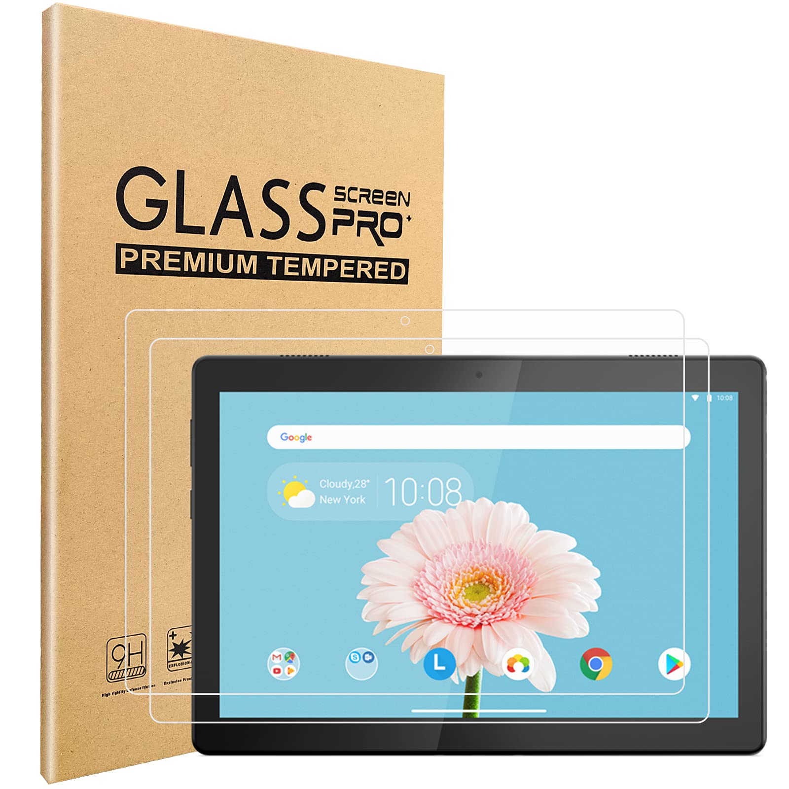 [2-Pack] Screen Protector For Lenovo Tab M10 TB-X505F/TB-X605F -10.1 Inch,9H Hardness Lenovo Tab M10 Tempered Glass Film. Scratch Resistant Lenovo Tab M10 Screen Protector (M10)