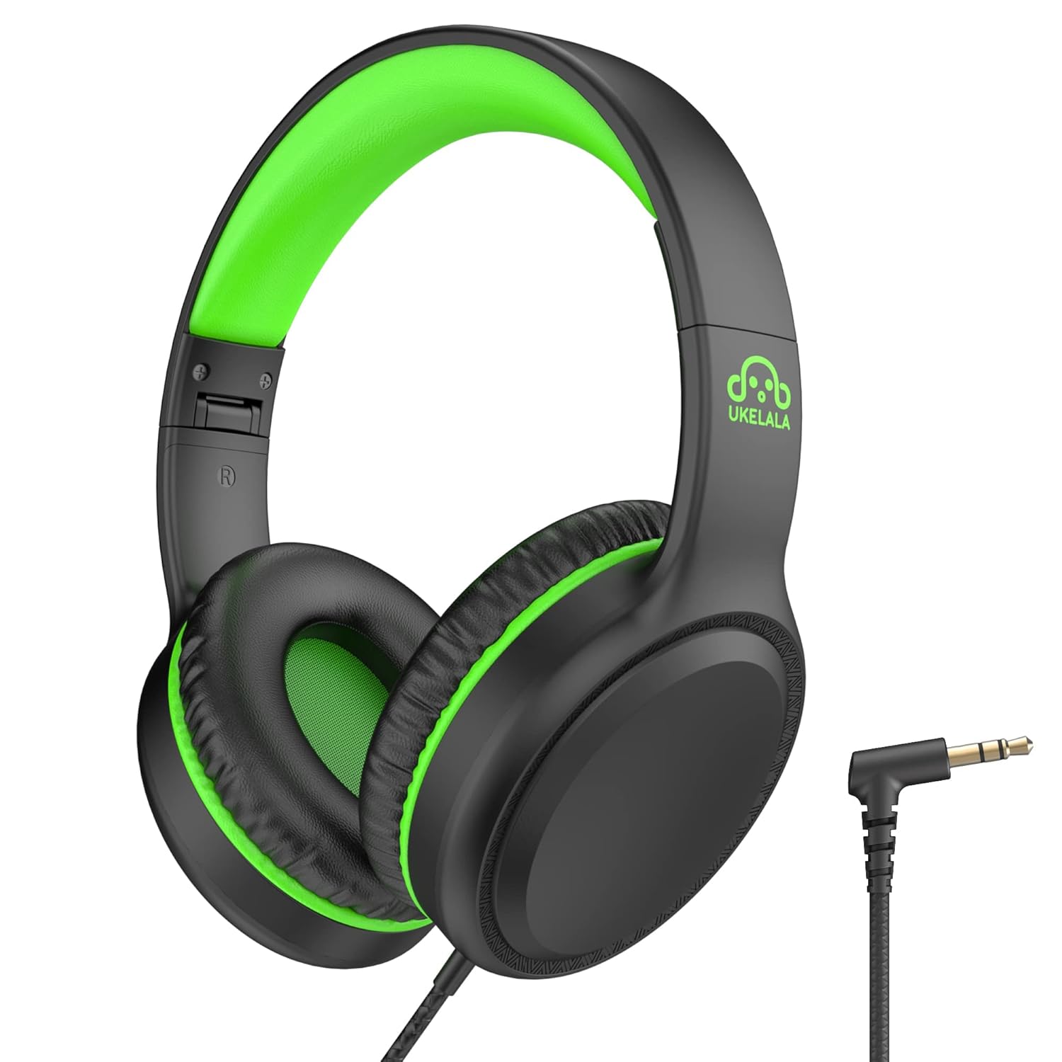 Green Wired Headphones For Boys Portable On Ear Youth Headphones For School Ai