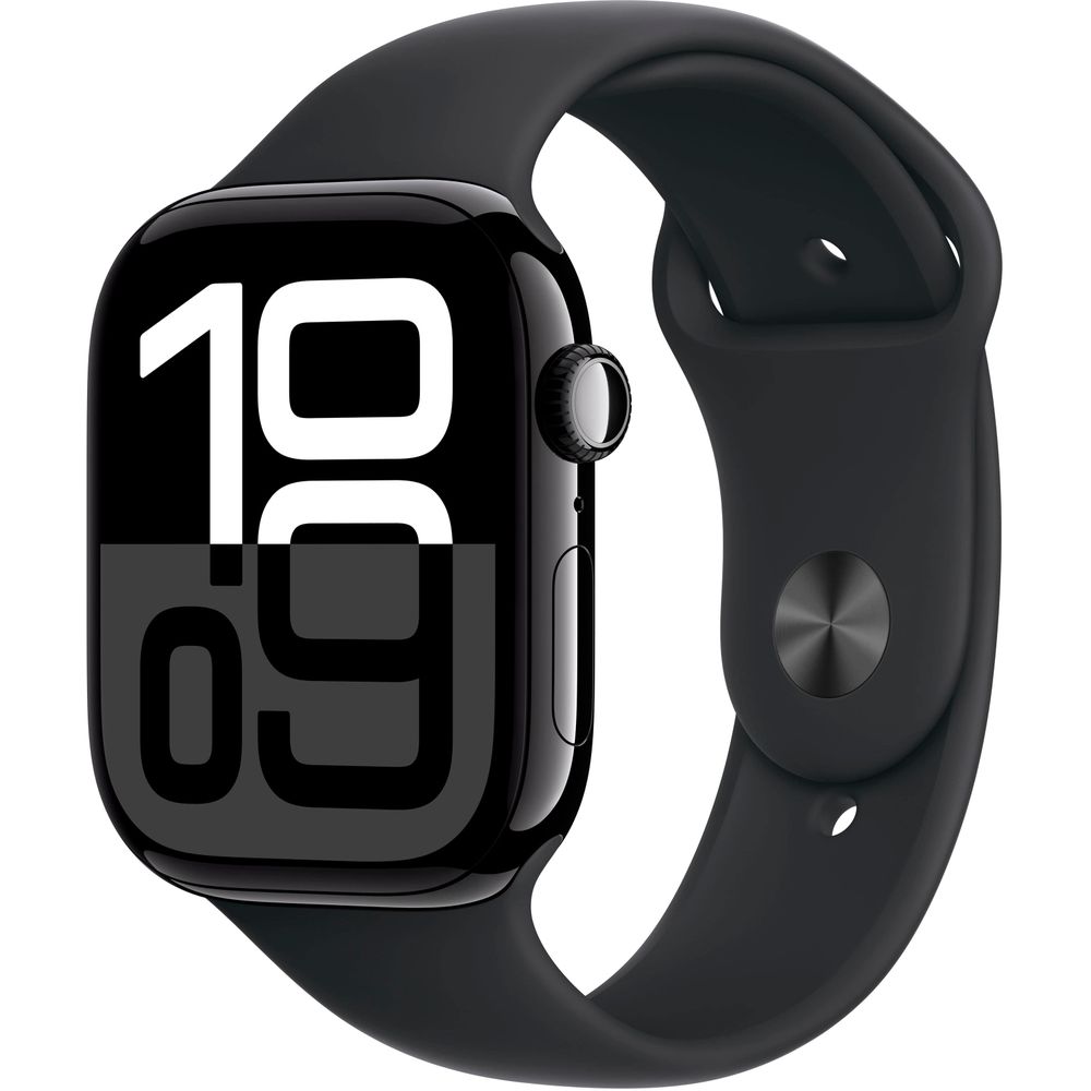 Apple Watch Gen 10 Series 10 Cell 46mm Jet Black Aluminum - Black Sport Band MWY33LW/A