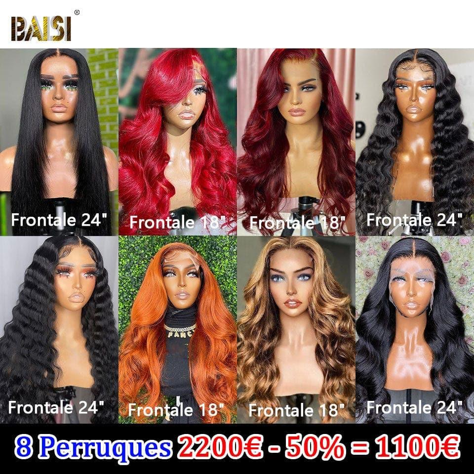 BAISI vente flash 8 perruques 1100€ moitié prix en 100% vrais cheveux humains