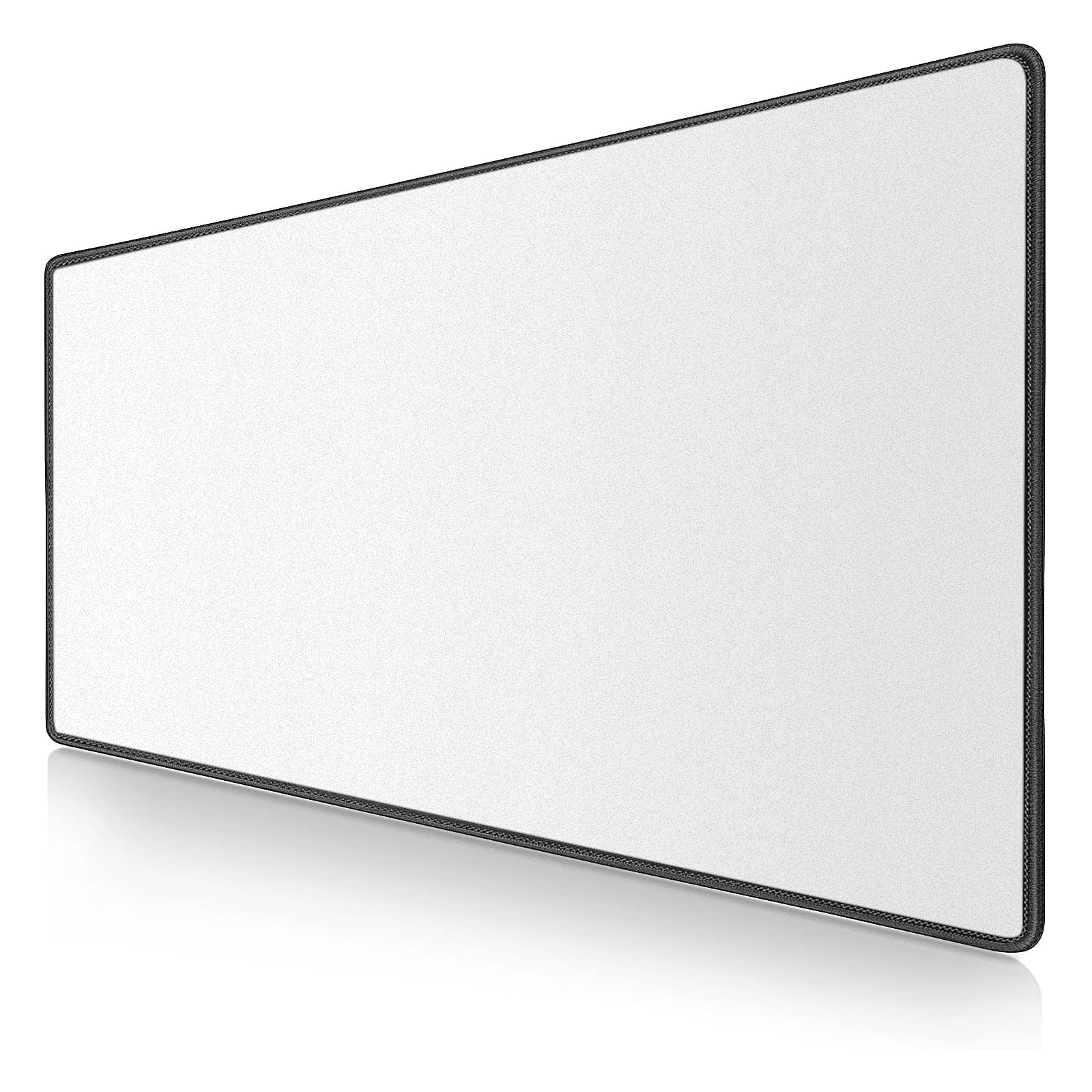 XYK White Gaming Mouse Mat Large Size (800x300x3mm) Extended Gamer Mouse Pad with Non-slip Rubber Base, Special-Textured Surface, Support for Computer, PC and Laptop - White