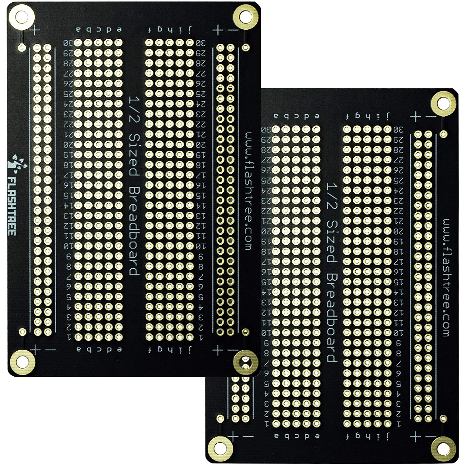 flashtree 2pcs Mini Solder-able Breadboard Gold Plated Finish Proto Board PCB for Arduino Electronic DIY…