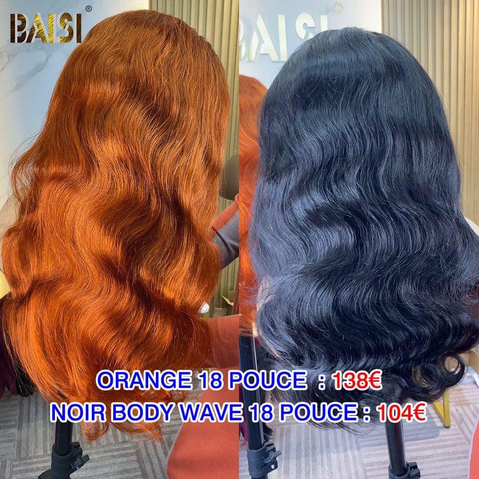 BAISI  Perruque Bouclée Deep Wave avec Frange 12 Pouces en Couleur  99J ou marron  en 100% Cheveux Humains FR38