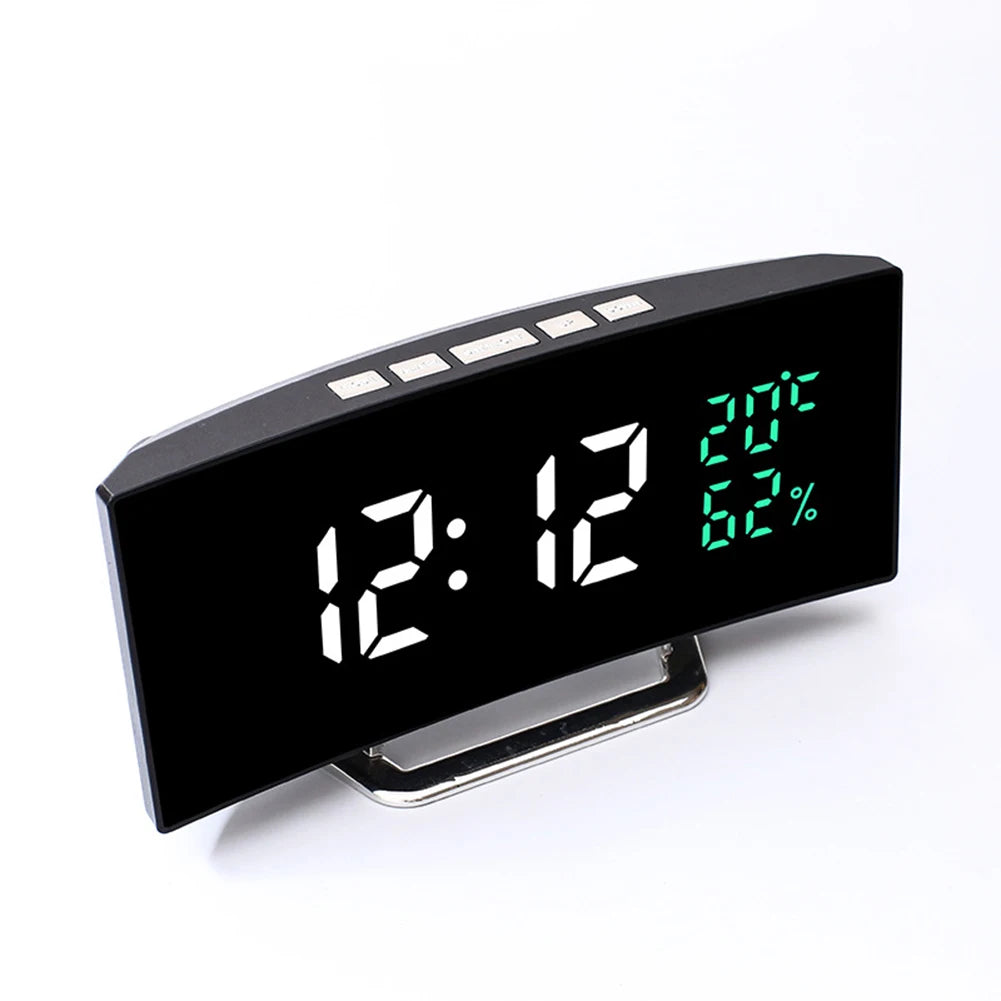 LED Digital Alarm Clock | Time, Date, Temp & Humidity Display