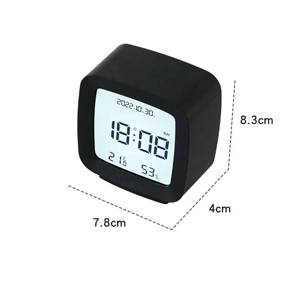 LED Digital Alarm Clock with Time, Date & Temperature Display