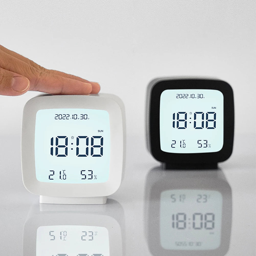 LED Digital Alarm Clock with Time, Date & Temperature Display