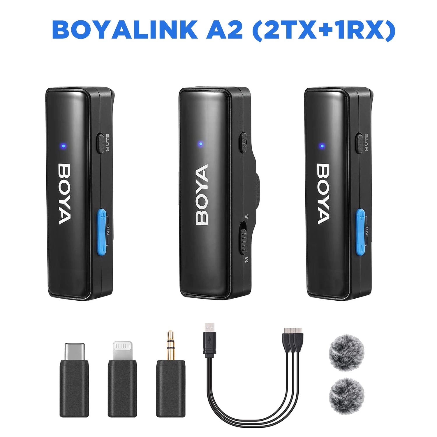 BOYA BOYALINK A Wireless Lavalier Microphone for iPhone, iPad, Android Phones and Type C DSLR Camera