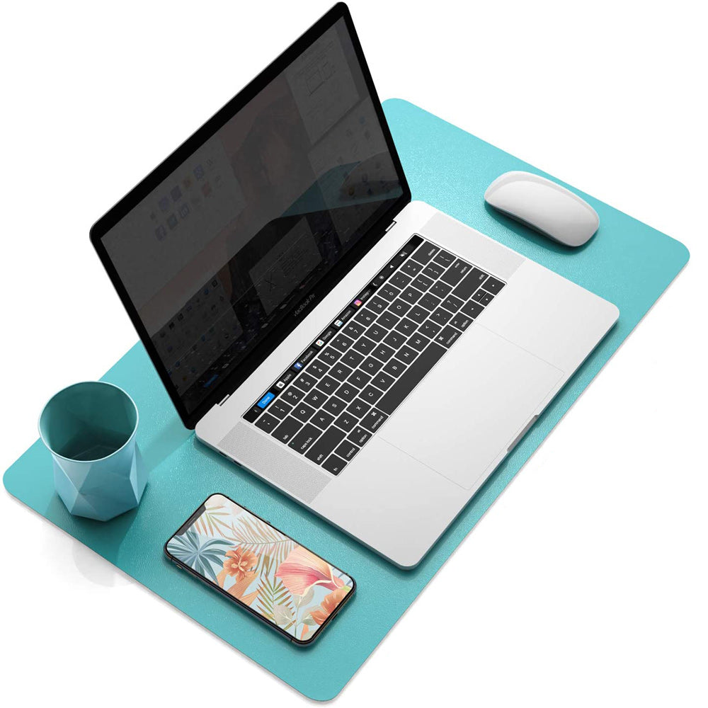 Green 90cm*45cm Dual UseOffice Desk Pad Waterproof PU Leather Computer Mouse Pad