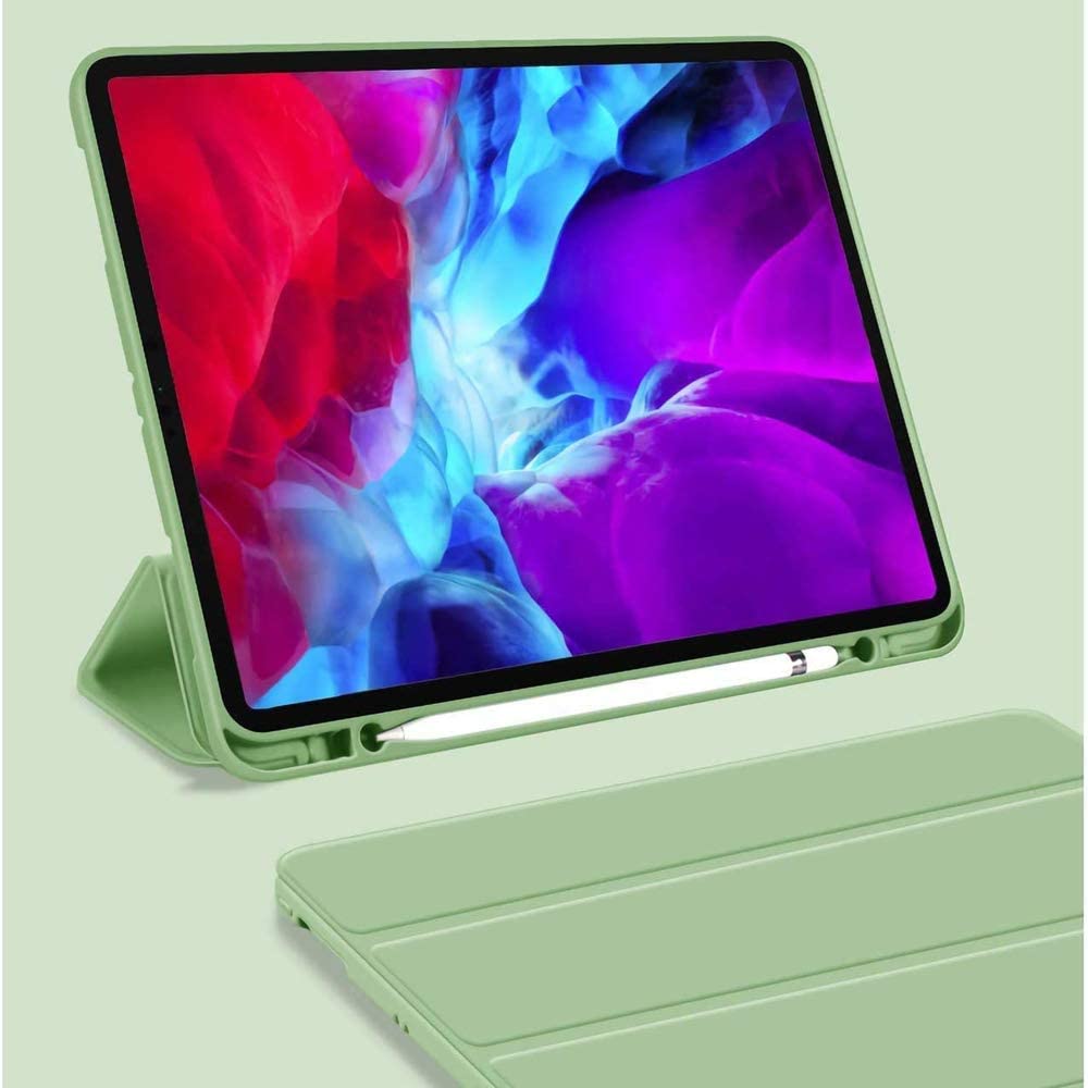 iPad Pro 11 Inch 2020 Soft Tpu Smart Premium Case Auto Sleep Wake Stand Cover Pencil holder Green