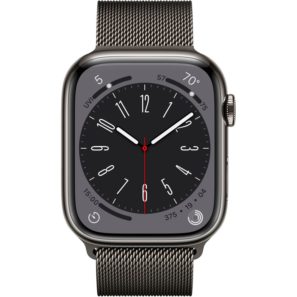 Apple Watch Gen 8 Series 8 Cell 45mm Graphite Stainless Steel - Graphite Milanese Loop MNKW3LL/A