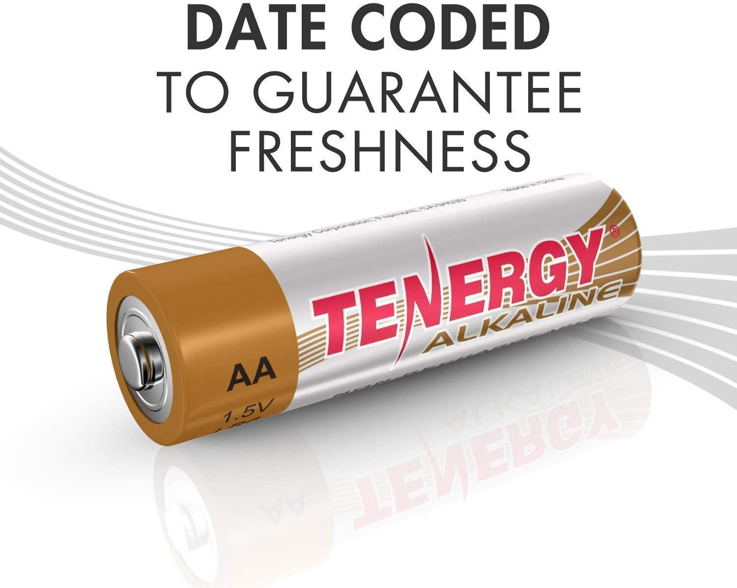 Tenergy 200 Pack AA and AAA Alkaline Battery, High Performance Non-Rechargeable Batteries for Clocks, Remotes, Toys, & Electronic Devices, 100xAA 100xAAA Bulk Pack