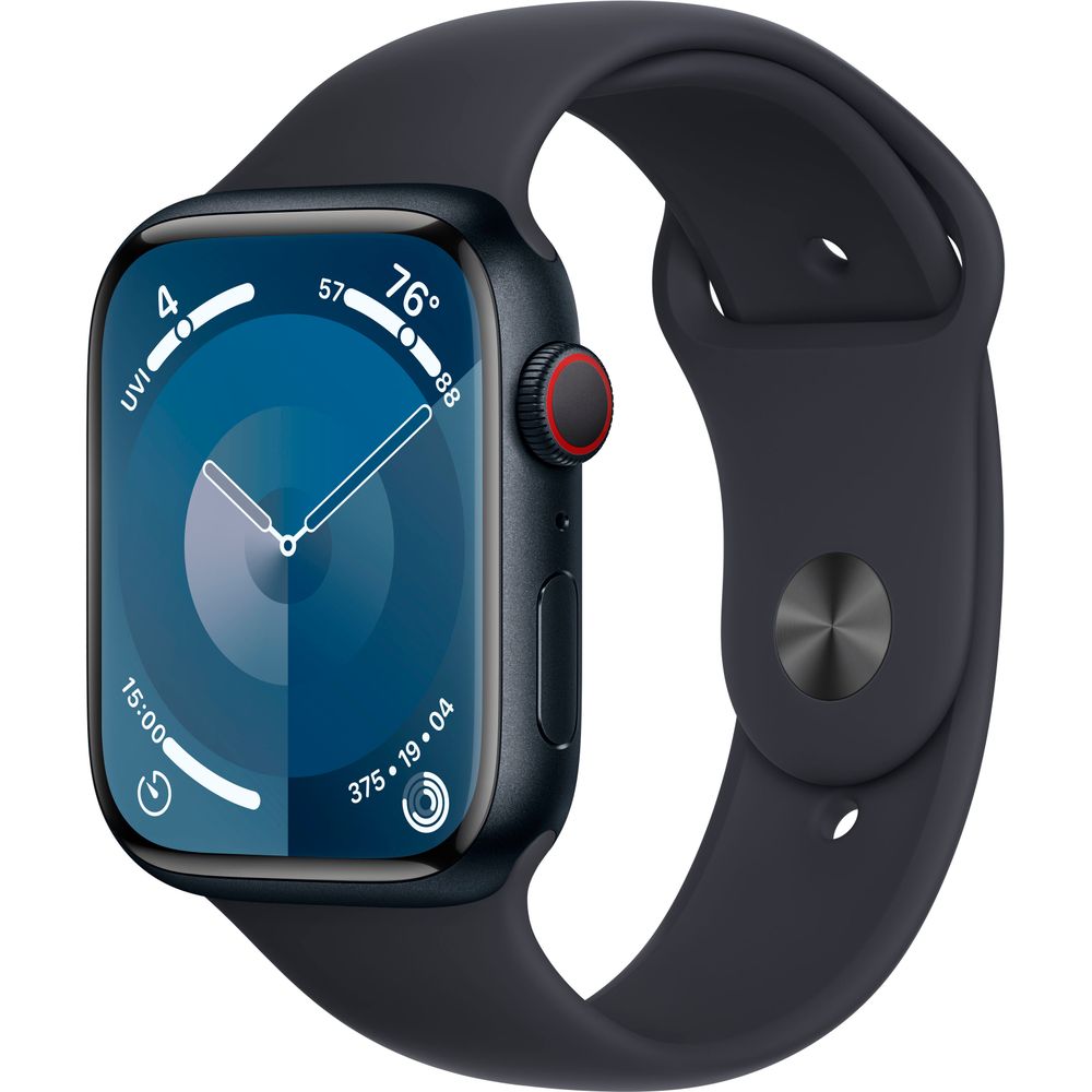 Apple Watch Gen 9 Series 9 Cell 45mm Midnight Aluminum - Midnight Sport Band MRMD3LL/A