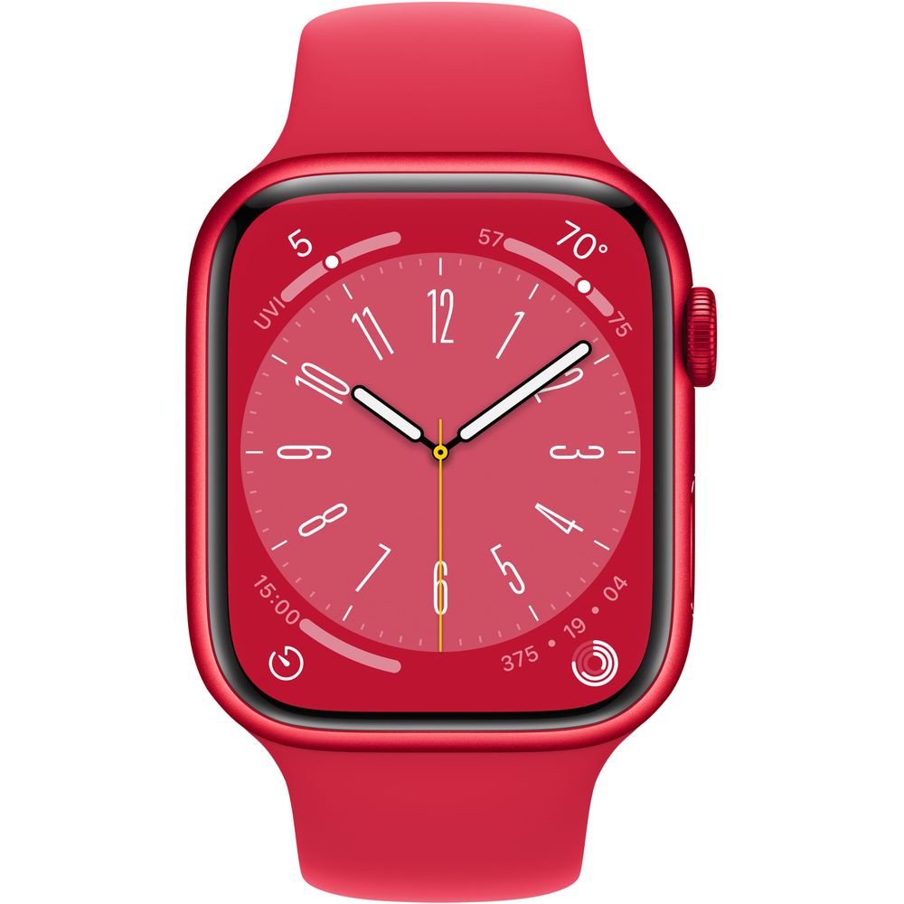 Apple Watch Gen 8 Series 8 45mm (PRODUCT)RED Aluminum - (PRODUCT)RED Sport Band MNUU3LL/A