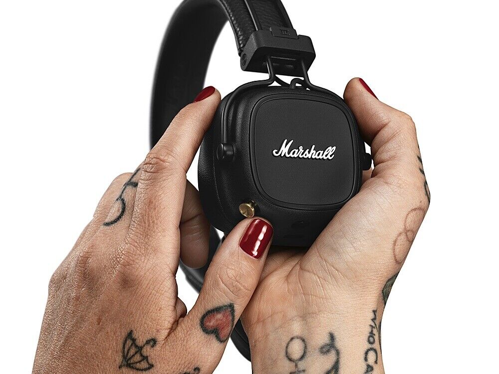 Marshall - Major IV Bluetooth Headphone with wireless charging - Black