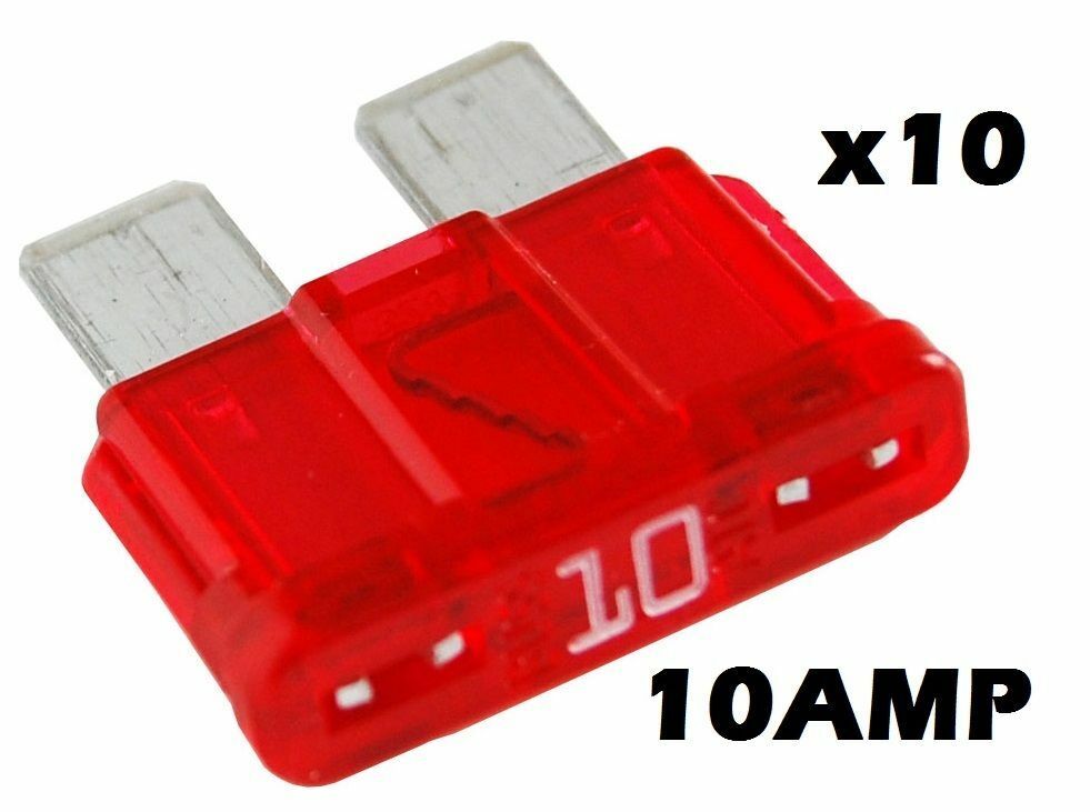 10 AMP 10A ATC STANDARD BLADE RED FUSE FUSES MOTORHOME INSTALL ELECTRIC X 10