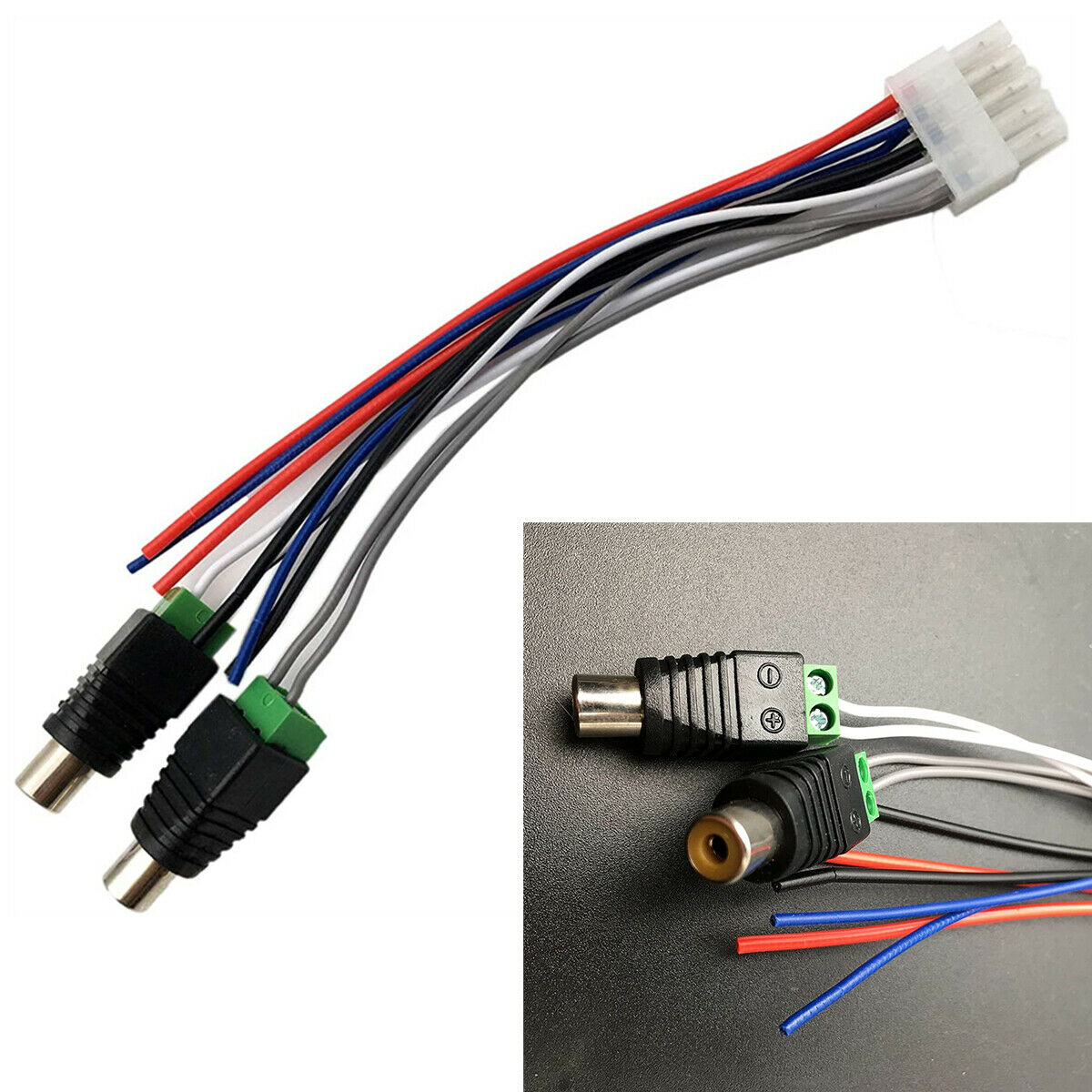 1 Piece 15cm 16AWG&18AWG 10-pin Speaker Harness Plug For Dual TBX10A Amplifier