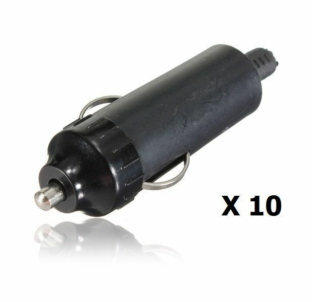 10 X 12V MALE CAR VAN TRUCK CIGARETTE LIGHTER SOCKET CONNECTOR ADAPTOR BULK BUY