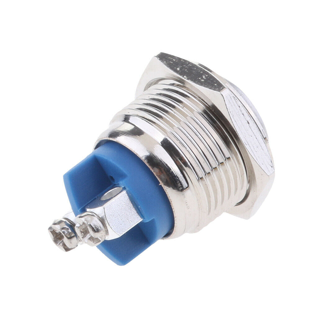 Waterproof Metal Push Button Switch Round Electric DIY Switch, 50mΩ