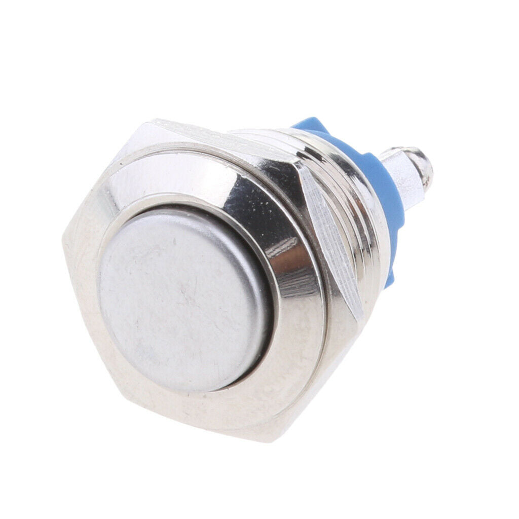 Waterproof Metal Push Button Switch Round Electric DIY Switch, 50mΩ