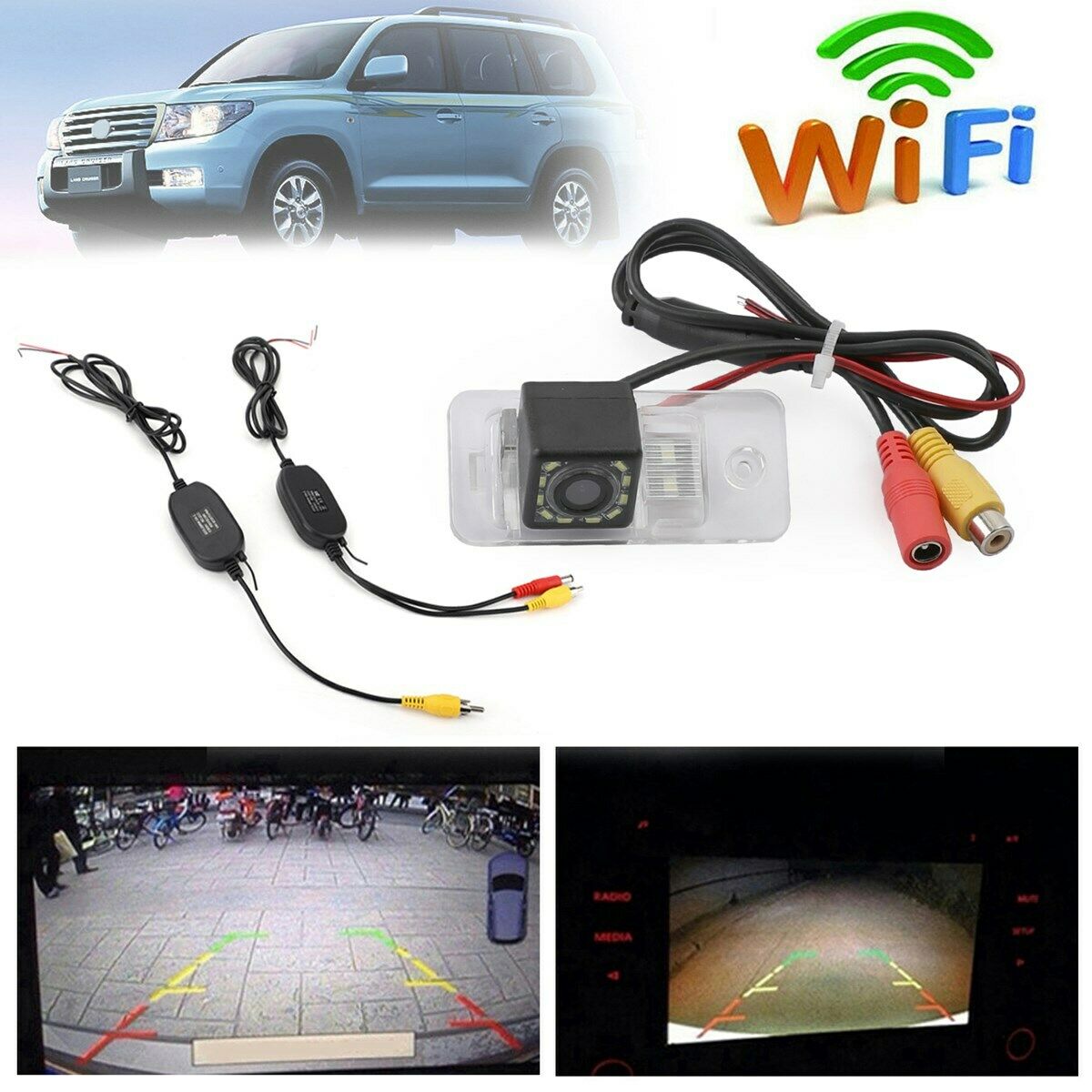 Wireless Reverse Camera-12LED for Audi A8 A6 A4 A3 Q7 S5 S6 S8 RS4 RS6 A4L/Q5/A5