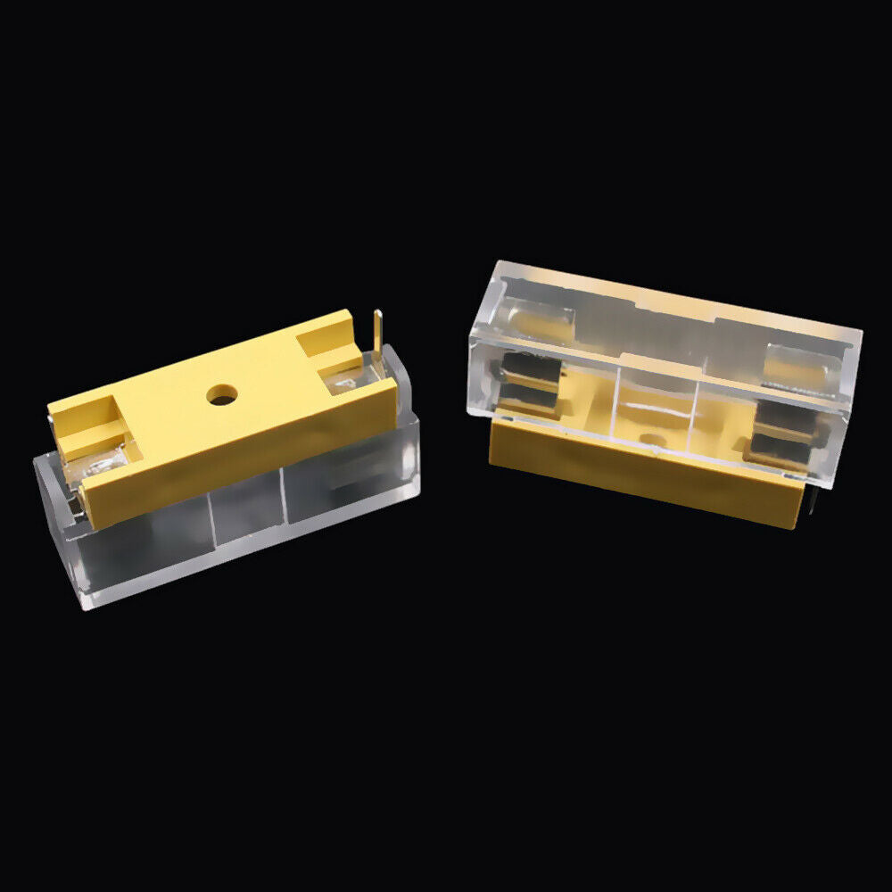 10Pcs 250V 6A 5x20mm Fuse PCB Mounting Box Case Car Glass Fuse Holder Case Cover